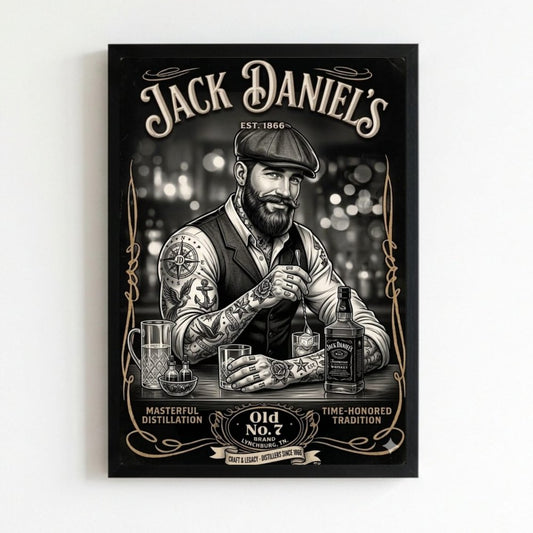 bar and restaurant decoration jack daniel's - Vibes Districtbar and restaurant decoration jack daniel's poster NeroVibes District