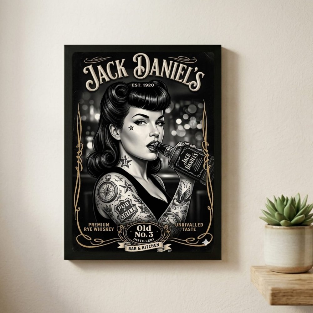 bar and restaurant decoration jack daniel's - Vibes Districtbar and restaurant decoration jack daniel's poster SilverVibes District