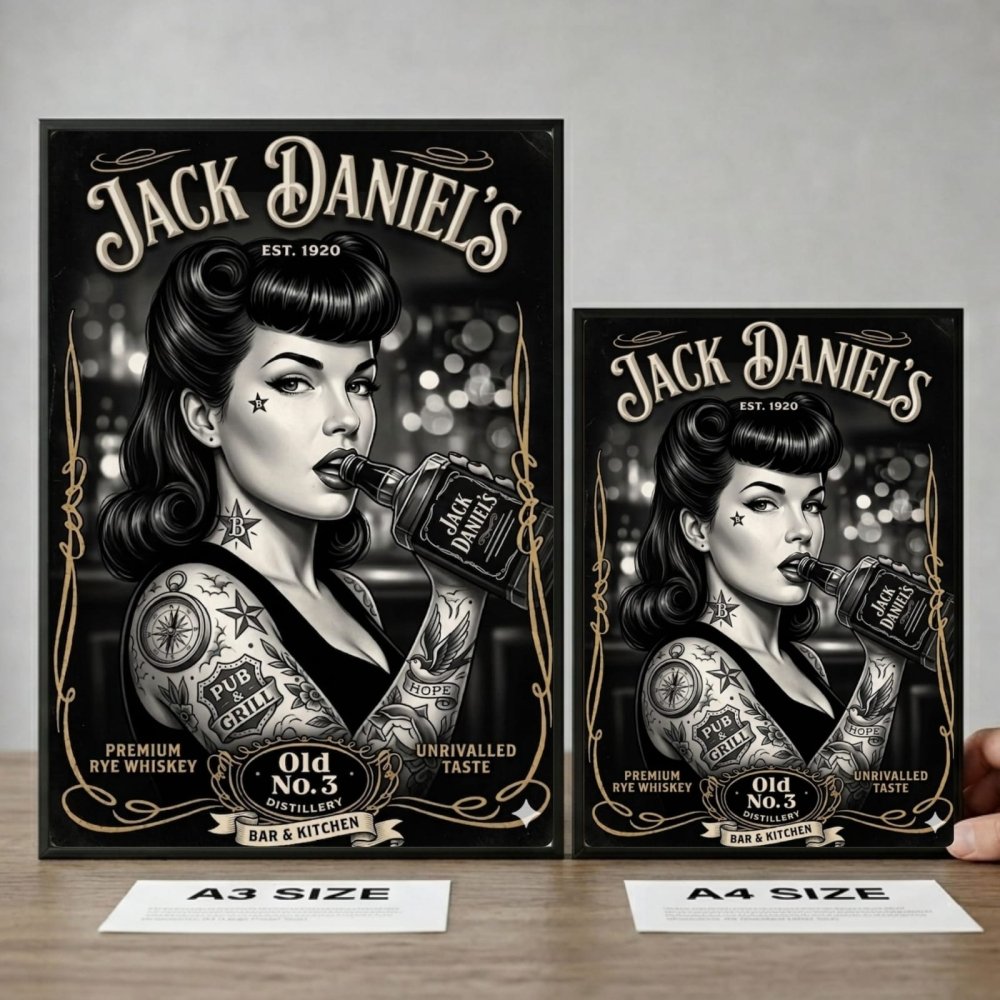 bar and restaurant decoration jack daniel's - Vibes Districtbar and restaurant decoration jack daniel's poster SilverVibes District