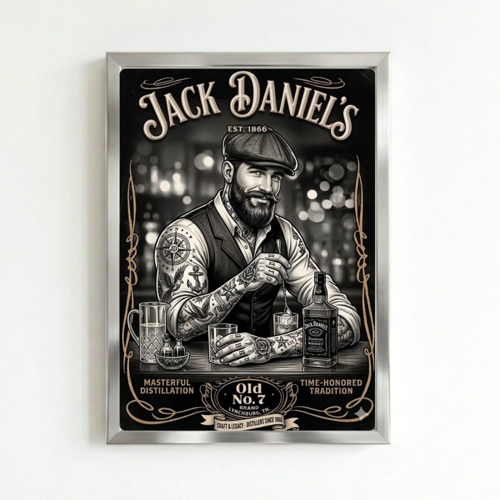 bar and restaurant decoration jack daniel's - Vibes Districtbar and restaurant decoration jack daniel's poster SilverVibes District