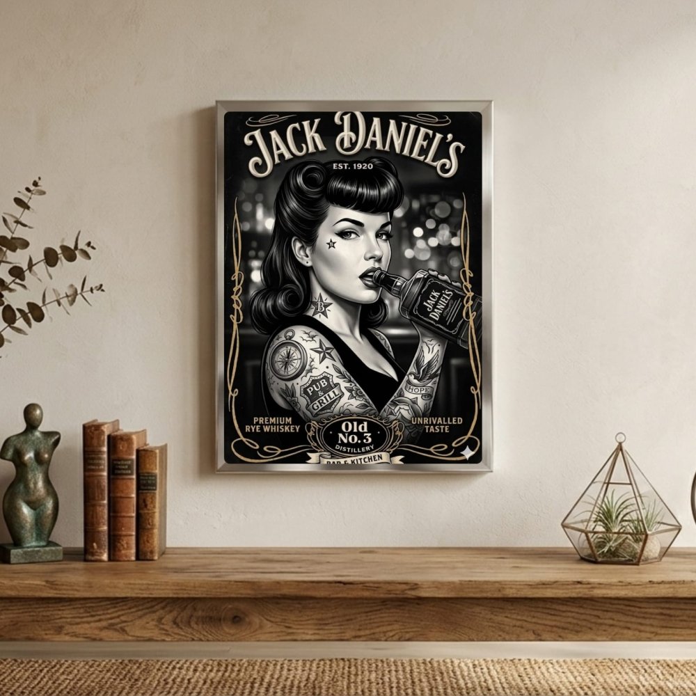 bar and restaurant decoration jack daniel's - Vibes Districtbar and restaurant decoration jack daniel's poster SilverVibes District
