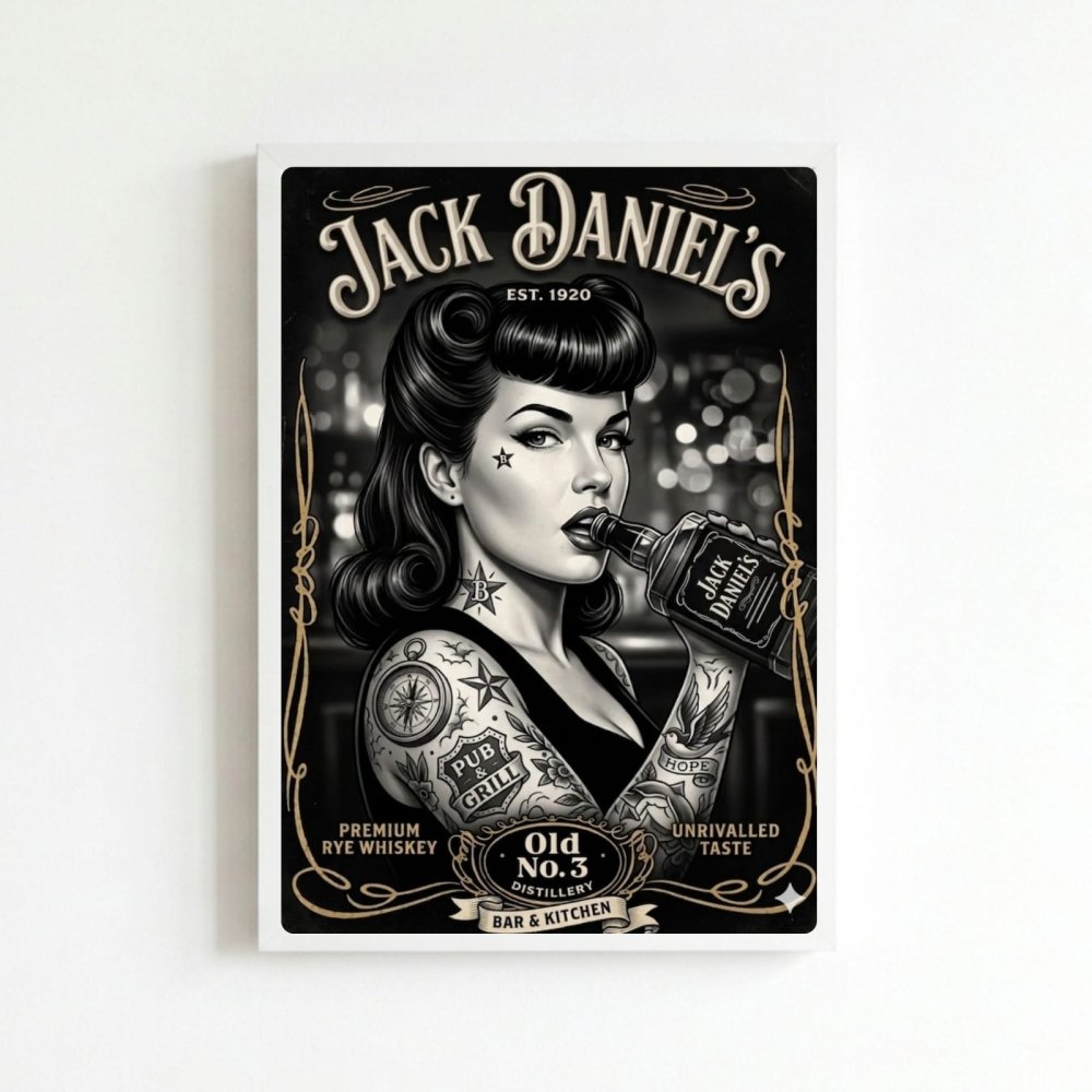 bar and restaurant decoration jack daniel's - Vibes Districtbar and restaurant decoration jack daniel's poster BiancoVibes District