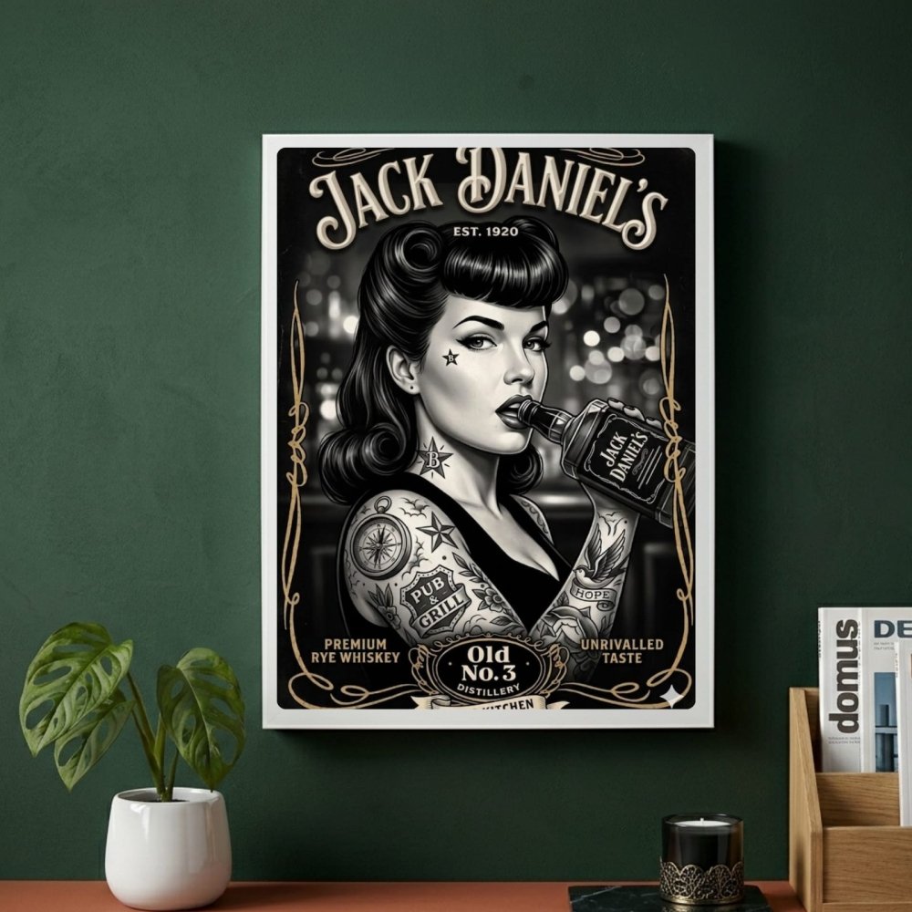 bar and restaurant decoration jack daniel's - Vibes Districtbar and restaurant decoration jack daniel's poster SilverVibes District