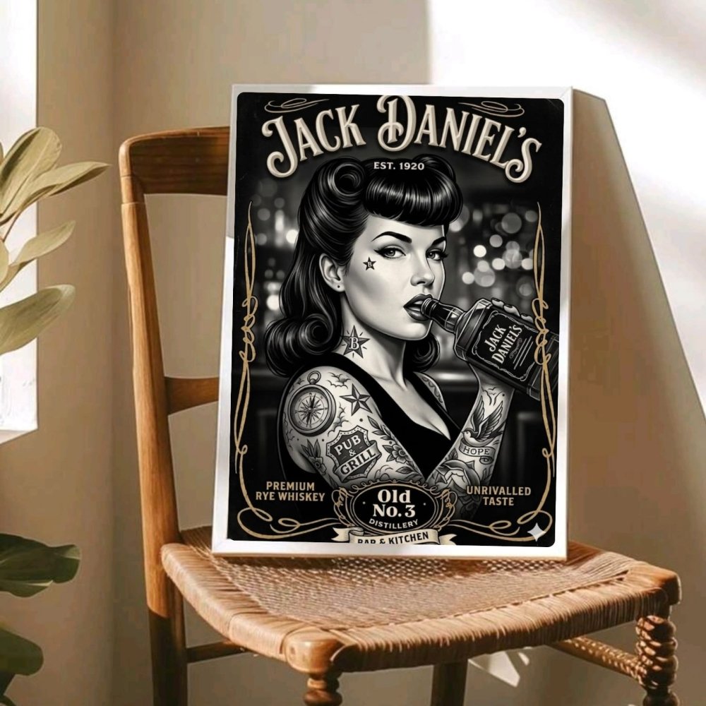 bar and restaurant decoration jack daniel's - Vibes Districtbar and restaurant decoration jack daniel's poster SilverVibes District