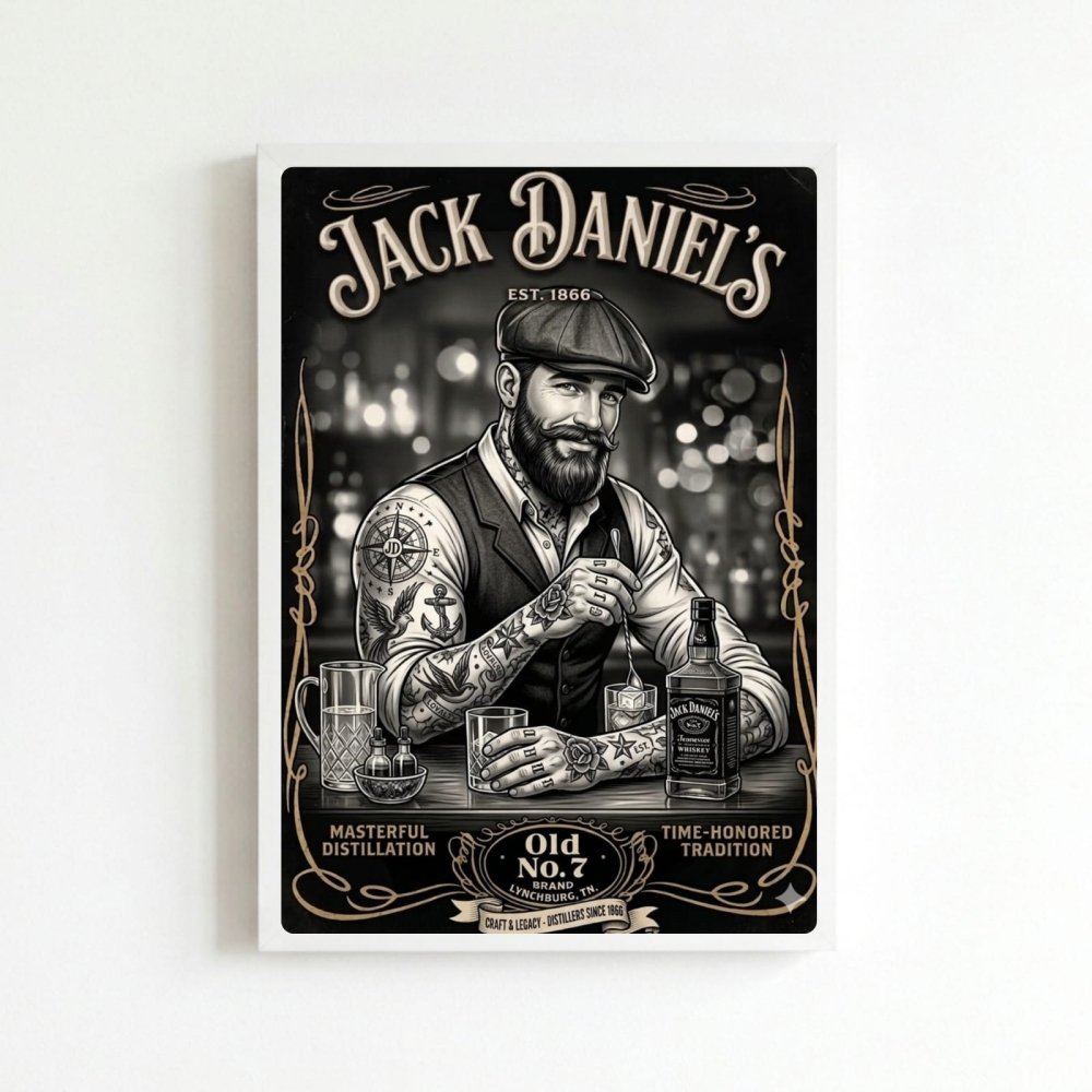 bar and restaurant decoration jack daniel's - Vibes Districtbar and restaurant decoration jack daniel's poster BiancoVibes District