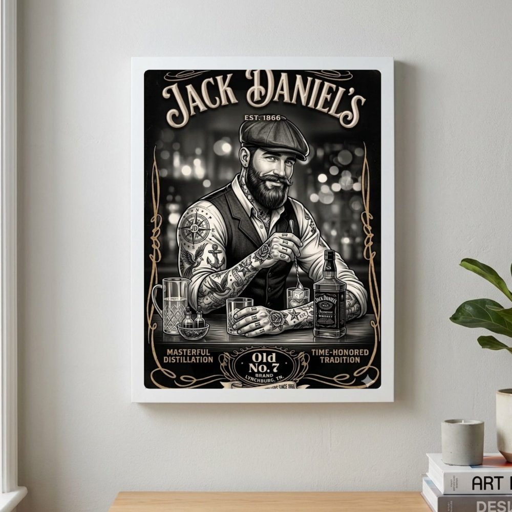 bar and restaurant decoration jack daniel's - Vibes Districtbar and restaurant decoration jack daniel's poster GoldVibes District