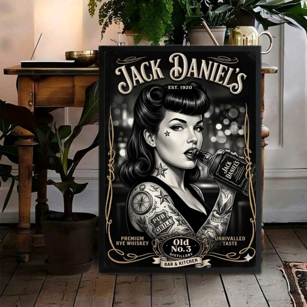 bar and restaurant decoration jack daniel's - Vibes Districtbar and restaurant decoration jack daniel's poster SilverVibes District