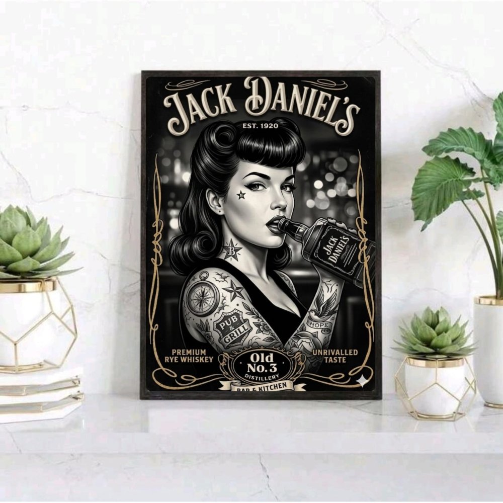 bar and restaurant decoration jack daniel's - Vibes Districtbar and restaurant decoration jack daniel's poster SilverVibes District