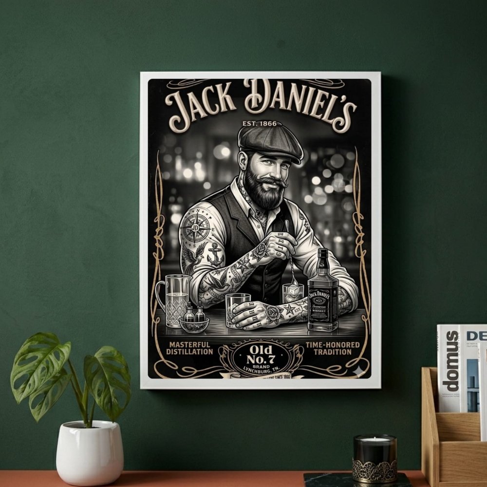 bar and restaurant decoration jack daniel's - Vibes Districtbar and restaurant decoration jack daniel's poster GoldVibes District