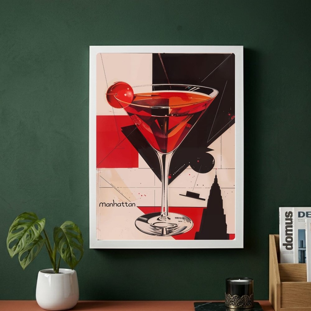 bar and restaurant decoration, manhattan drink - Vibes Districtbar and restaurant decoration, manhattan drink poster GoldVibes District