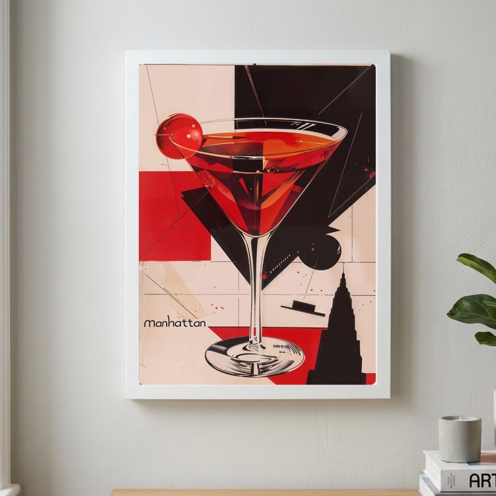bar and restaurant decoration, manhattan drink - Vibes Districtbar and restaurant decoration, manhattan drink poster GoldVibes District