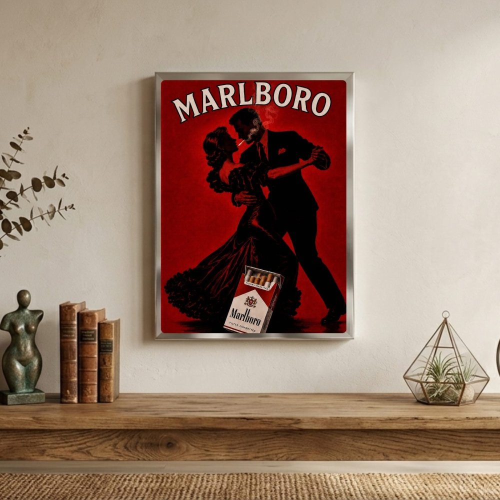 bar and restaurant decoration, marlboro cigarette - Vibes Districtbar and restaurant decoration, marlboro cigarette poster GoldVibes District