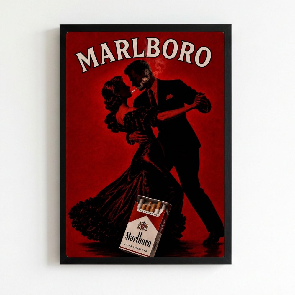 bar and restaurant decoration, marlboro cigarette - Vibes Districtbar and restaurant decoration, marlboro cigarette poster NeroVibes District
