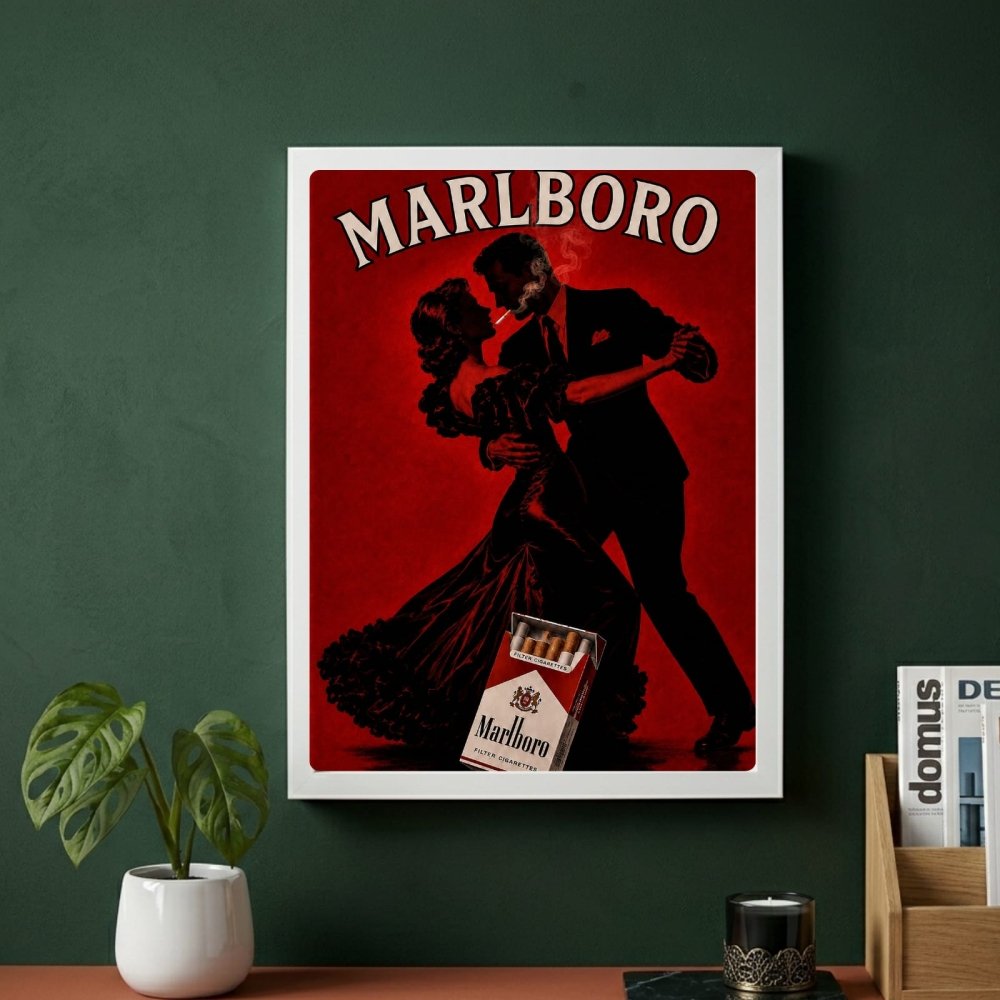 bar and restaurant decoration, marlboro cigarette - Vibes Districtbar and restaurant decoration, marlboro cigarette poster GoldVibes District