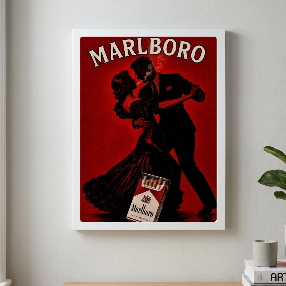 bar and restaurant decoration, marlboro cigarette - Vibes Districtbar and restaurant decoration, marlboro cigarette poster GoldVibes District