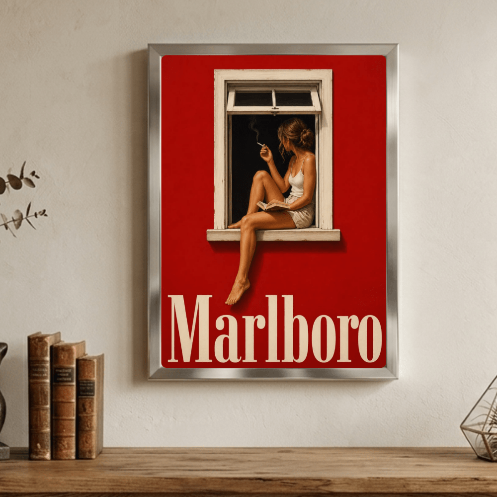 bar and restaurant decoration, marlboro cigarette - Vibes Districtbar and restaurant decoration, marlboro cigarette poster GoldVibes District