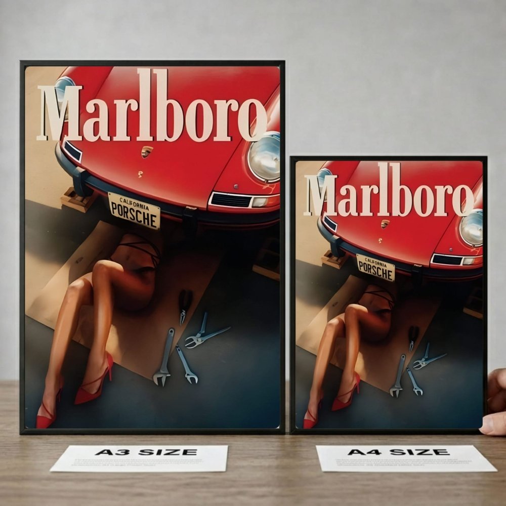 bar and restaurant decoration, marlboro sigarette - Vibes Districtbar and restaurant decoration, marlboro sigarette poster SilverVibes District