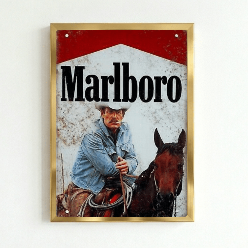 bar and restaurant decoration, marlboro sigarette - Vibes Districtbar and restaurant decoration, marlboro sigarette poster GoldVibes District