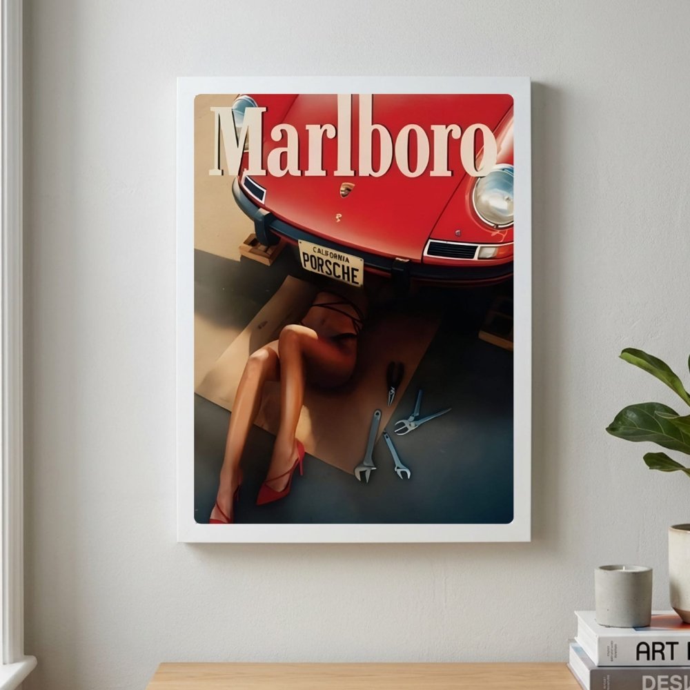bar and restaurant decoration, marlboro sigarette - Vibes Districtbar and restaurant decoration, marlboro sigarette poster SilverVibes District
