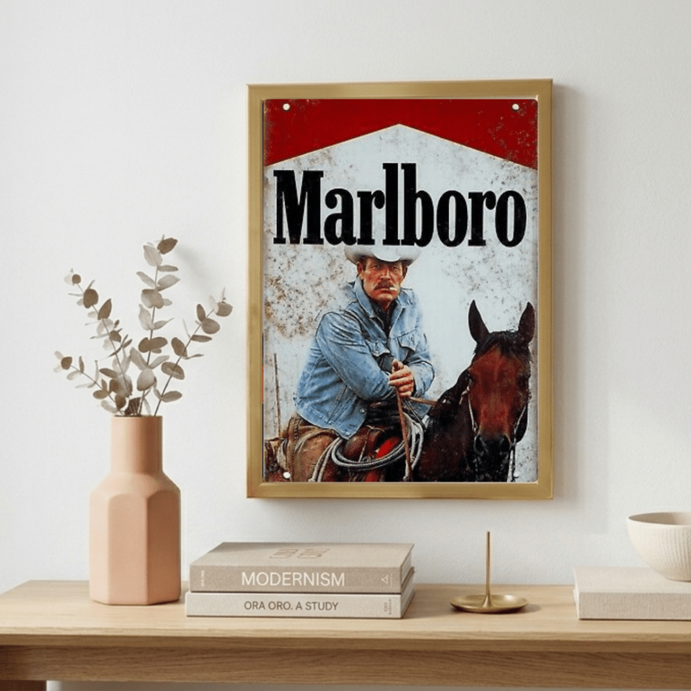 bar and restaurant decoration, marlboro sigarette - Vibes Districtbar and restaurant decoration, marlboro sigarette poster BiancoVibes District