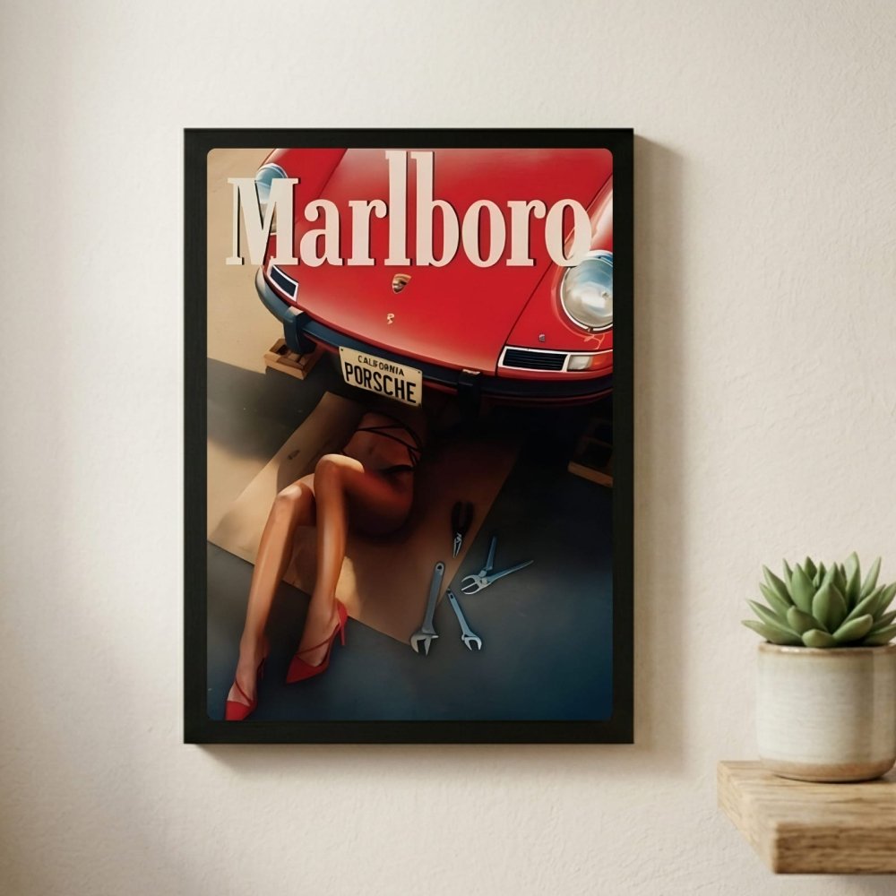 bar and restaurant decoration, marlboro sigarette - Vibes Districtbar and restaurant decoration, marlboro sigarette poster SilverVibes District