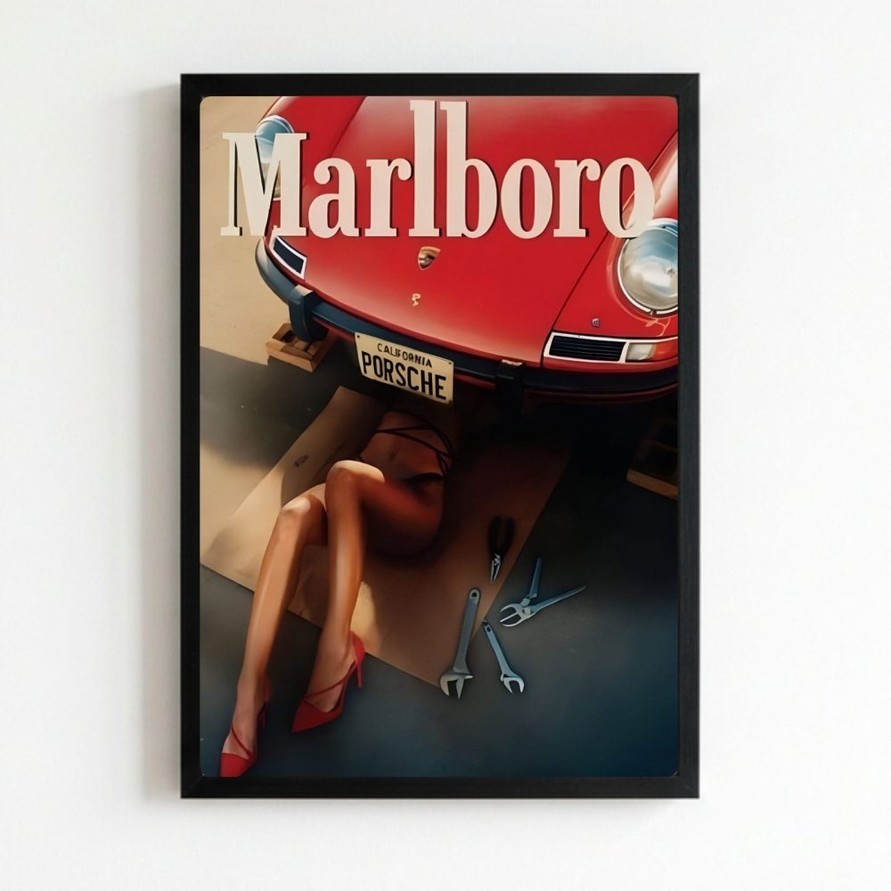 bar and restaurant decoration, marlboro sigarette - Vibes Districtbar and restaurant decoration, marlboro sigarette poster NeroVibes District