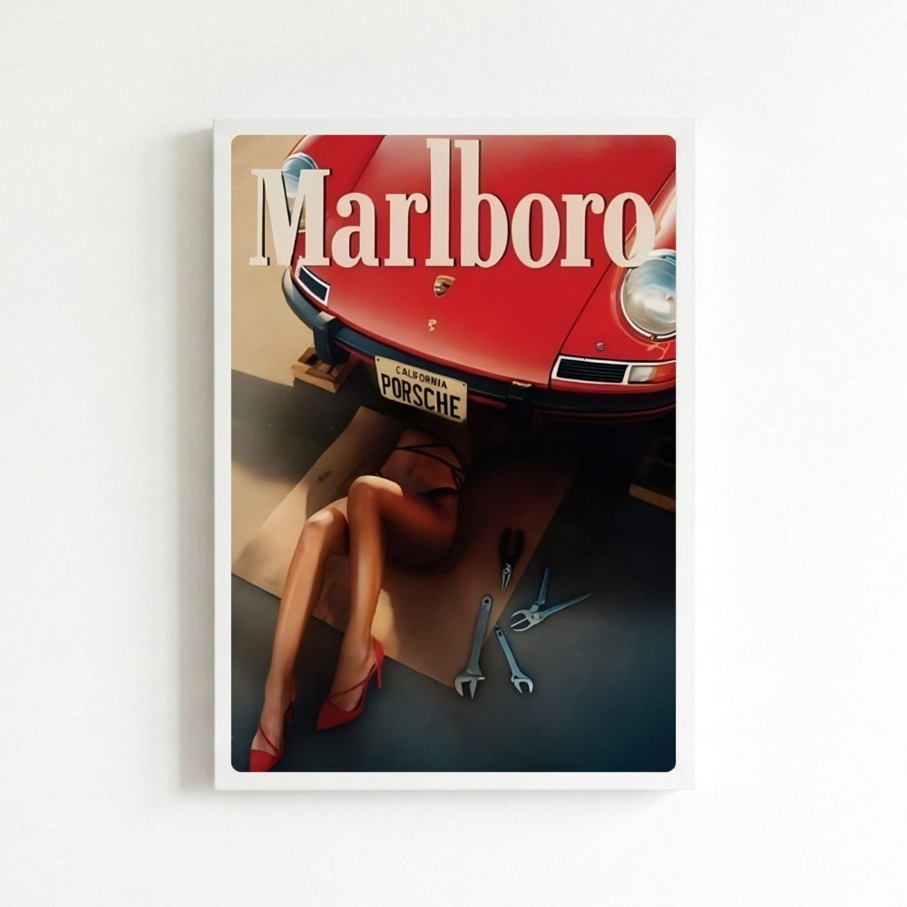 bar and restaurant decoration, marlboro sigarette - Vibes Districtbar and restaurant decoration, marlboro sigarette poster BiancoVibes District