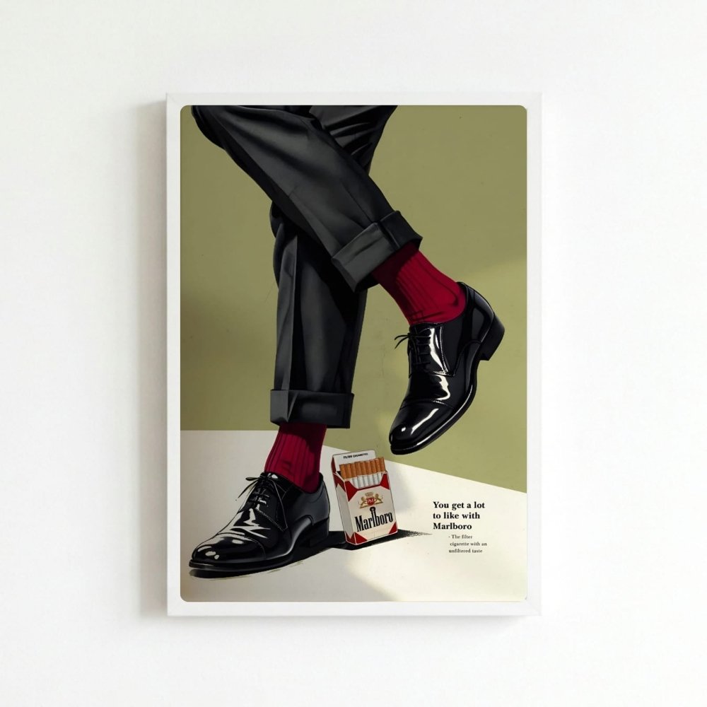 bar and restaurant decoration, marlboro sigarette - Vibes Districtbar and restaurant decoration, marlboro sigarette poster BiancoVibes District