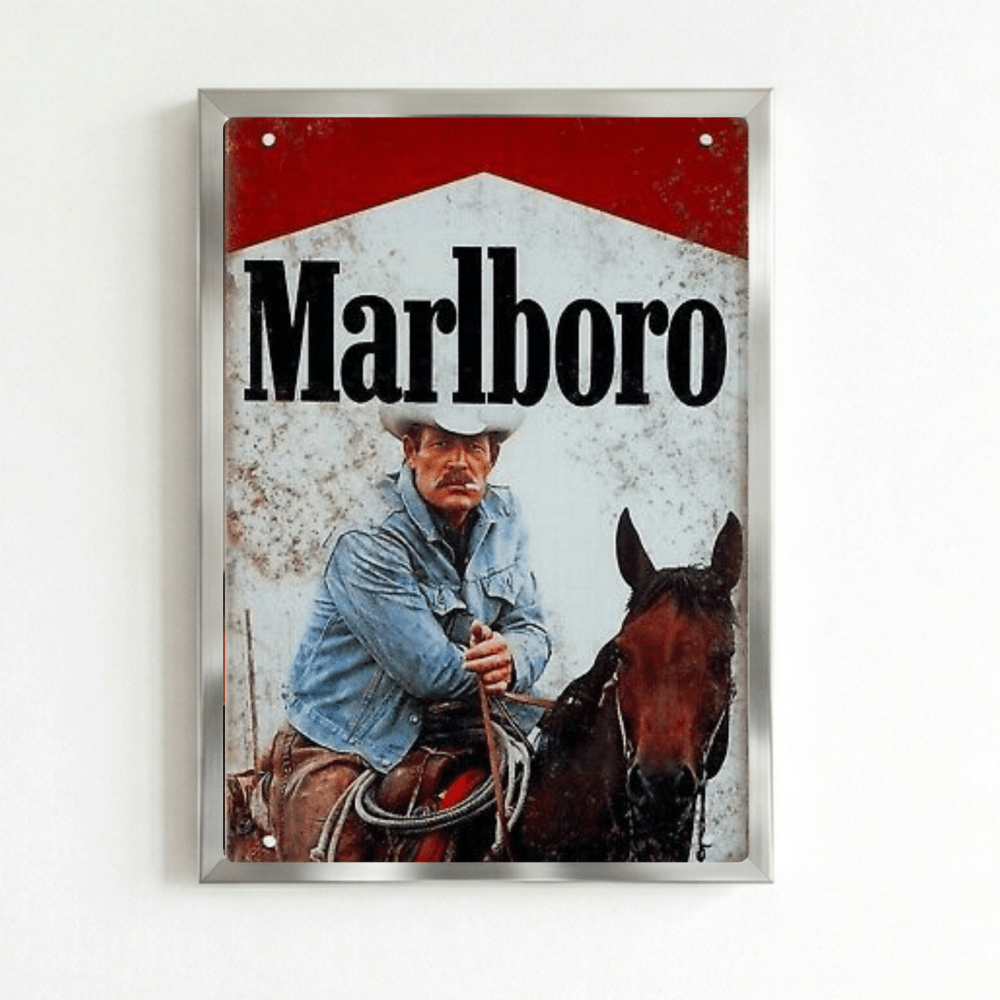 bar and restaurant decoration, marlboro sigarette - Vibes Districtbar and restaurant decoration, marlboro sigarette poster SilverVibes District