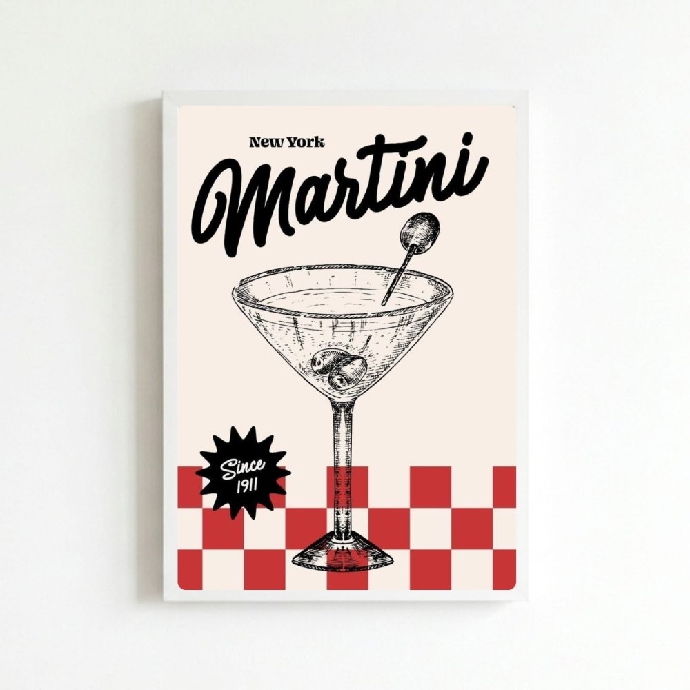 bar and restaurant decoration martini - Vibes Districtbar and restaurant decoration martini poster BiancoVibes District