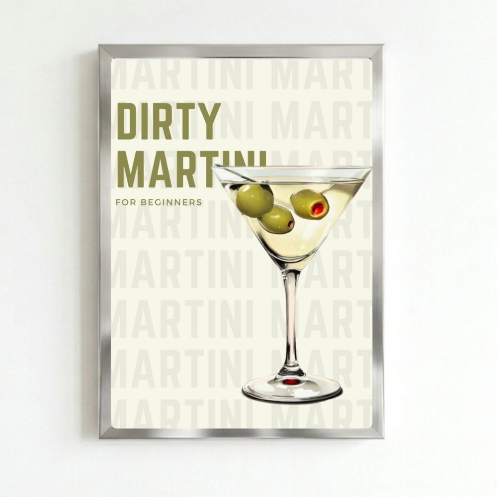 bar and restaurant decoration martini - Vibes Districtbar and restaurant decoration martini poster SilverVibes District
