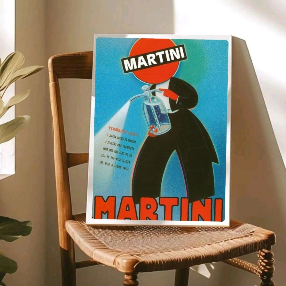 bar and restaurant decoration martini - Vibes Districtbar and restaurant decoration martini poster BiancoVibes District