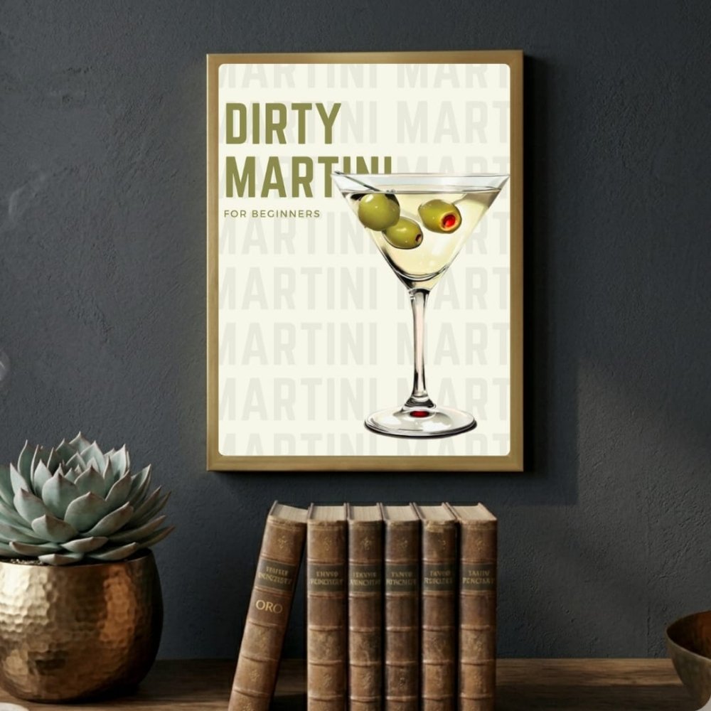 bar and restaurant decoration martini - Vibes Districtbar and restaurant decoration martini poster SilverVibes District