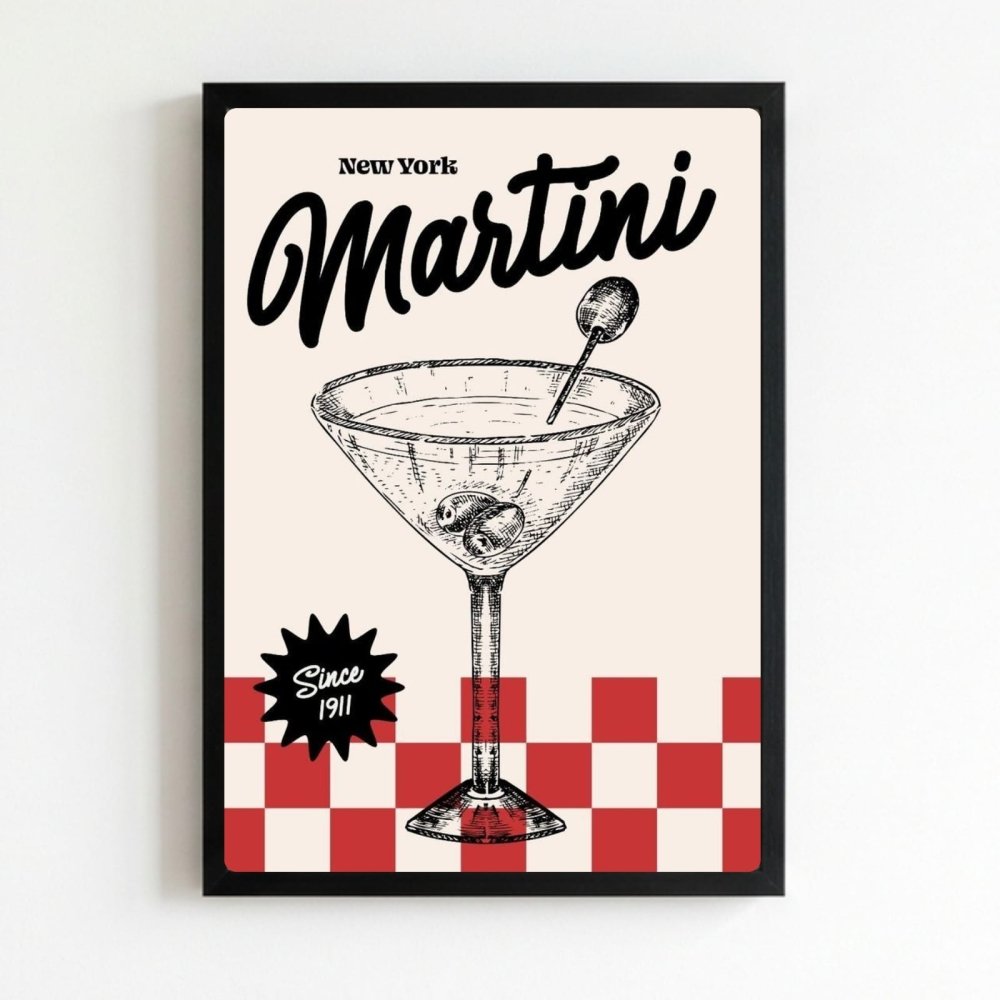 bar and restaurant decoration martini - Vibes Districtbar and restaurant decoration martini poster NeroVibes District