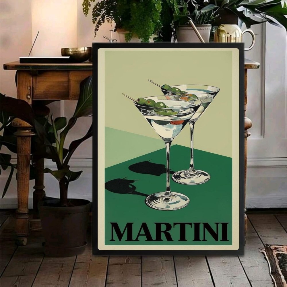 bar and restaurant decoration martini - Vibes Districtbar and restaurant decoration martini poster SilverVibes District