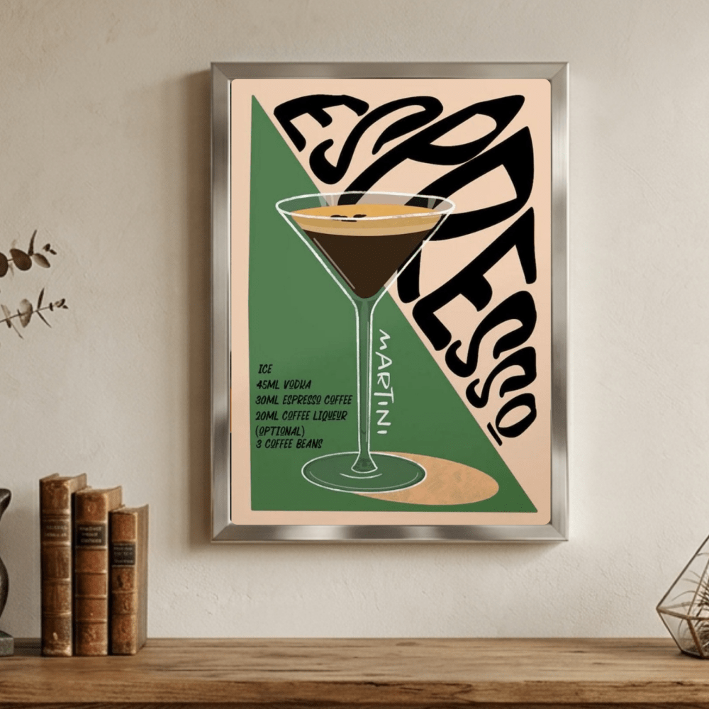 bar and restaurant decoration, martini - Vibes Districtbar and restaurant decoration, martini poster BiancoVibes District