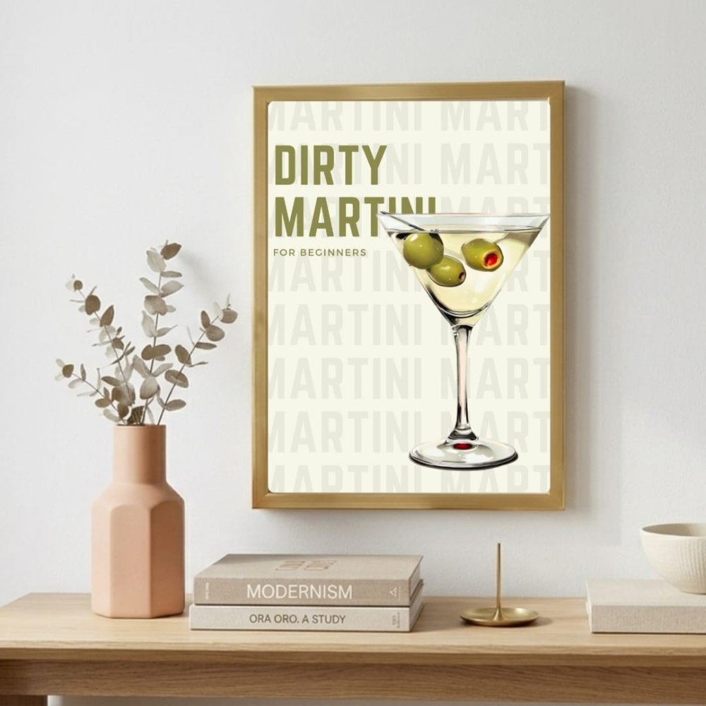 bar and restaurant decoration martini - Vibes Districtbar and restaurant decoration martini poster SilverVibes District