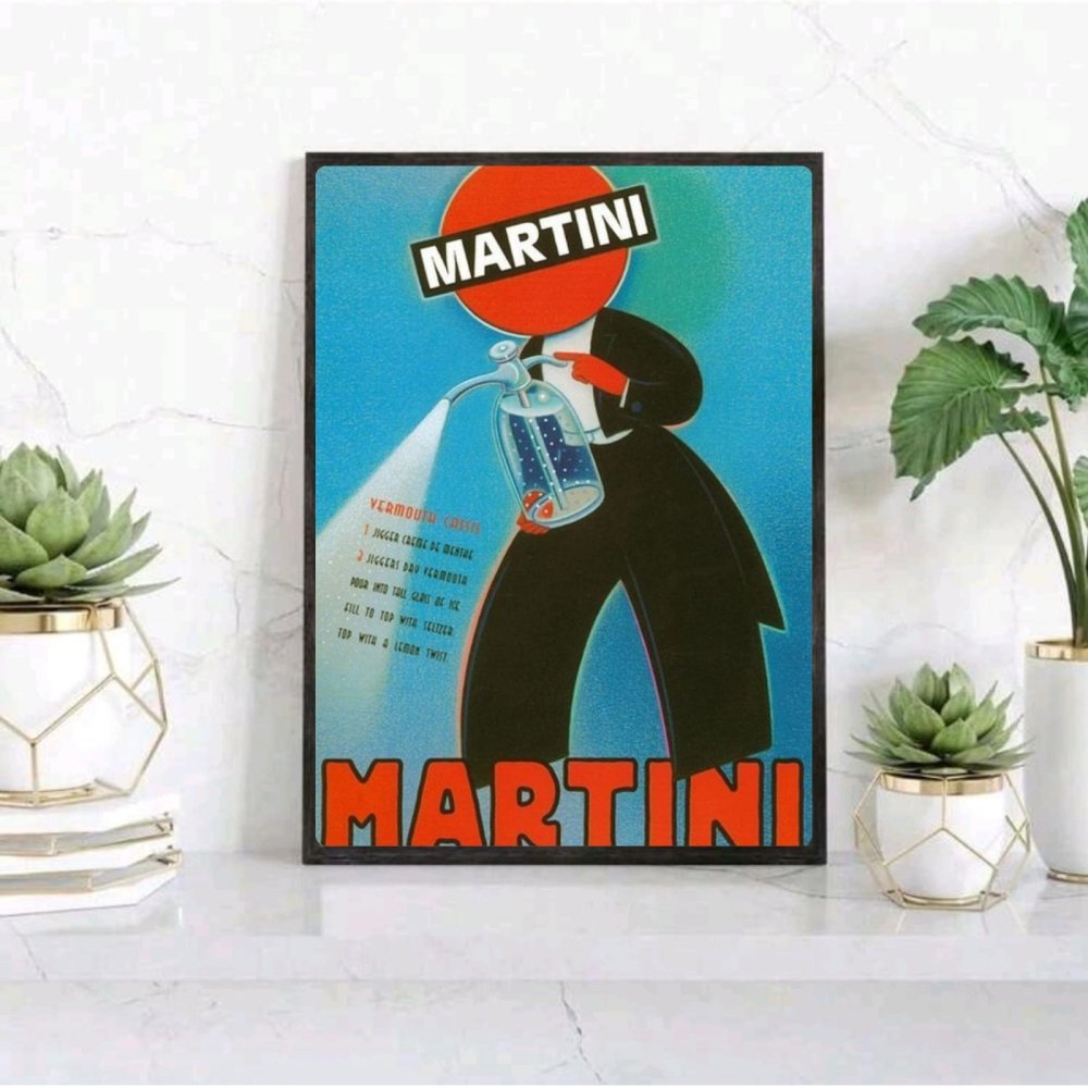 bar and restaurant decoration martini - Vibes Districtbar and restaurant decoration martini poster BiancoVibes District