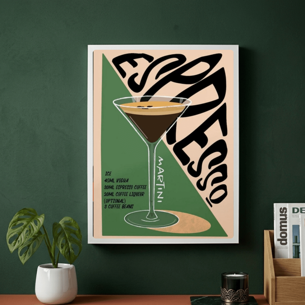 bar and restaurant decoration, martini - Vibes Districtbar and restaurant decoration, martini poster BiancoVibes District