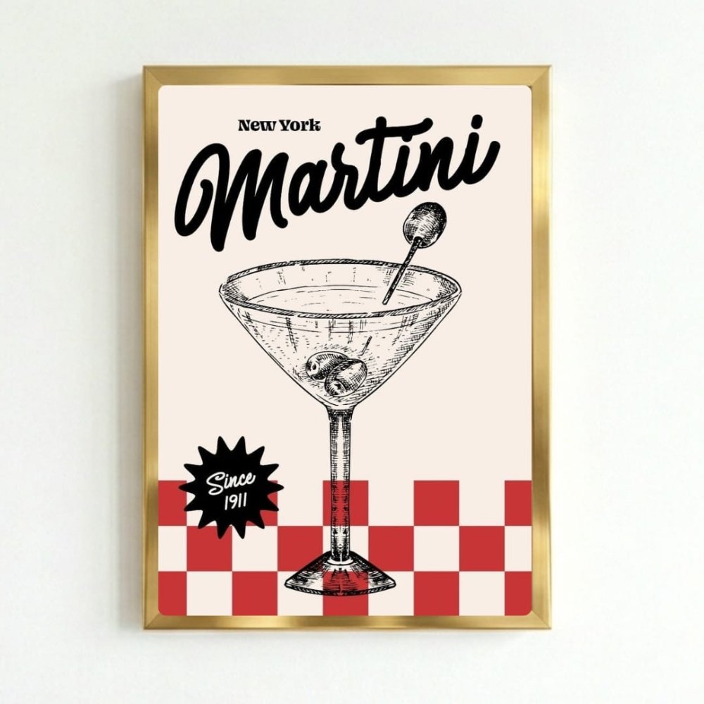 bar and restaurant decoration martini - Vibes Districtbar and restaurant decoration martini poster GoldVibes District