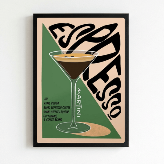 bar and restaurant decoration, martini - Vibes Districtbar and restaurant decoration, martini poster NeroVibes District