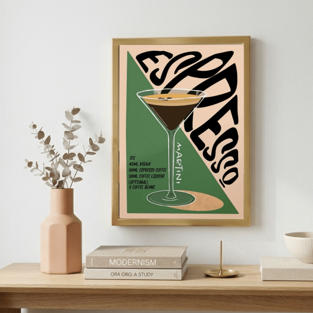 bar and restaurant decoration, martini - Vibes Districtbar and restaurant decoration, martini poster BiancoVibes District