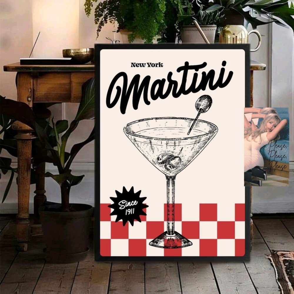 bar and restaurant decoration martini - Vibes Districtbar and restaurant decoration martini poster GoldVibes District
