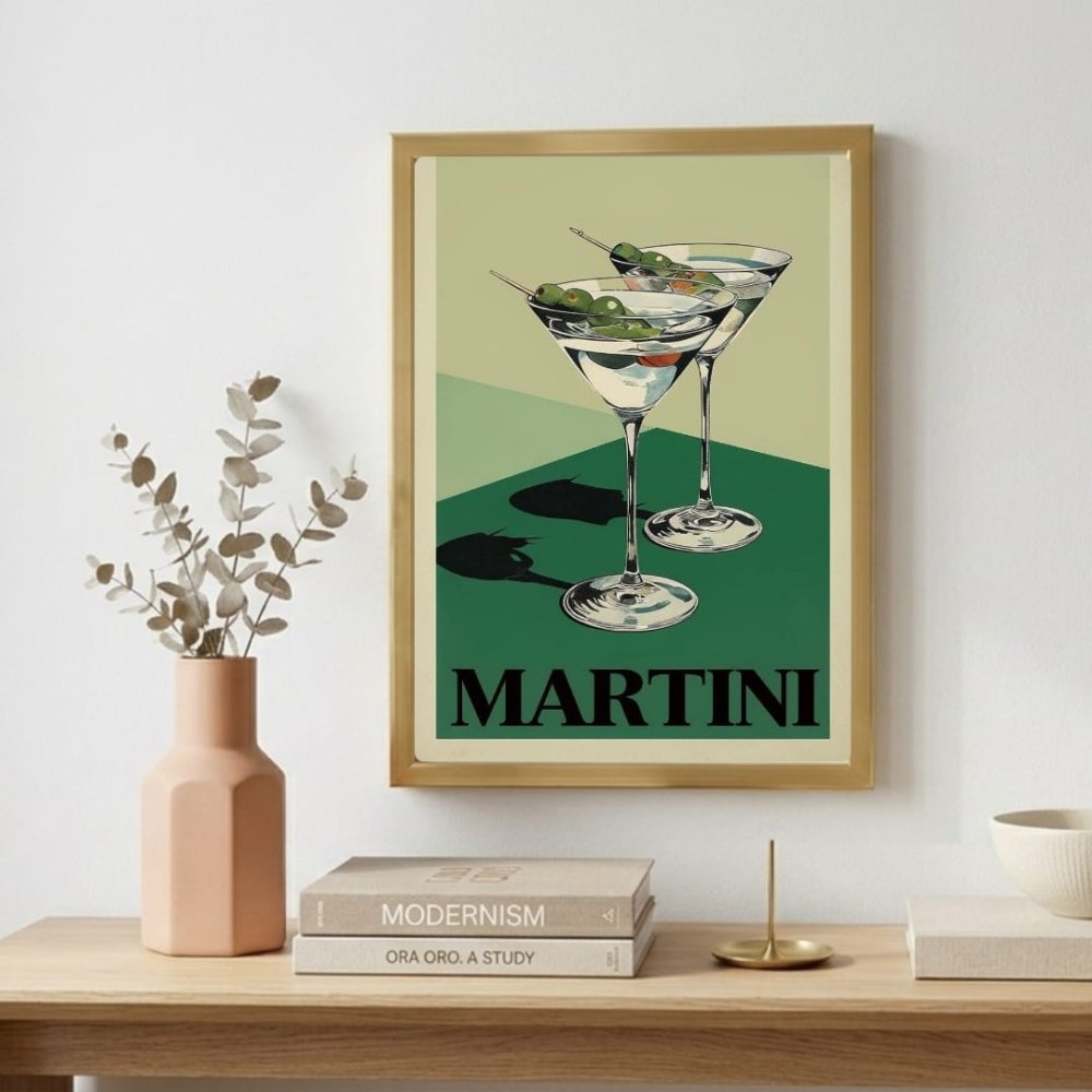 bar and restaurant decoration martini - Vibes Districtbar and restaurant decoration martini poster SilverVibes District