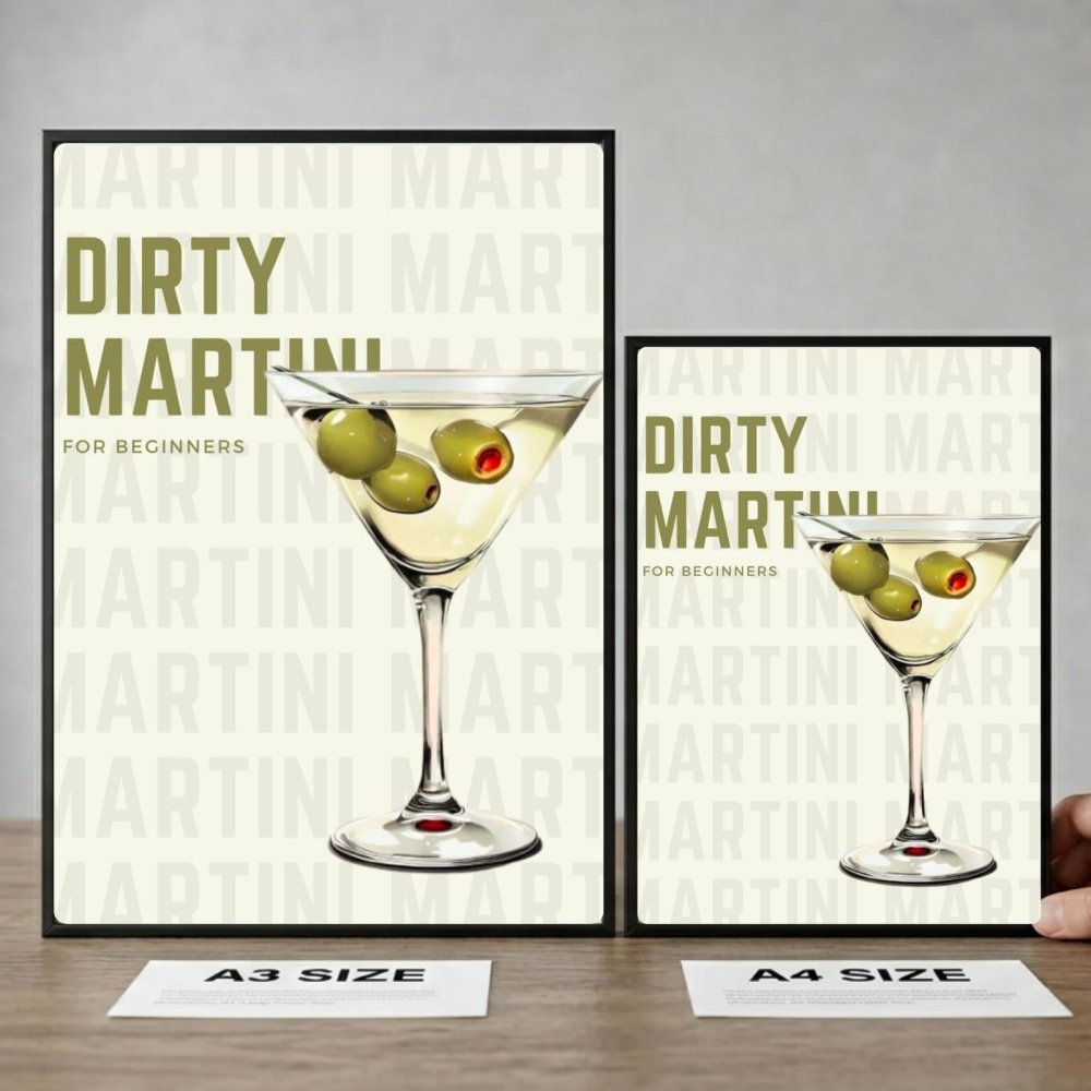 bar and restaurant decoration martini - Vibes Districtbar and restaurant decoration martini poster SilverVibes District