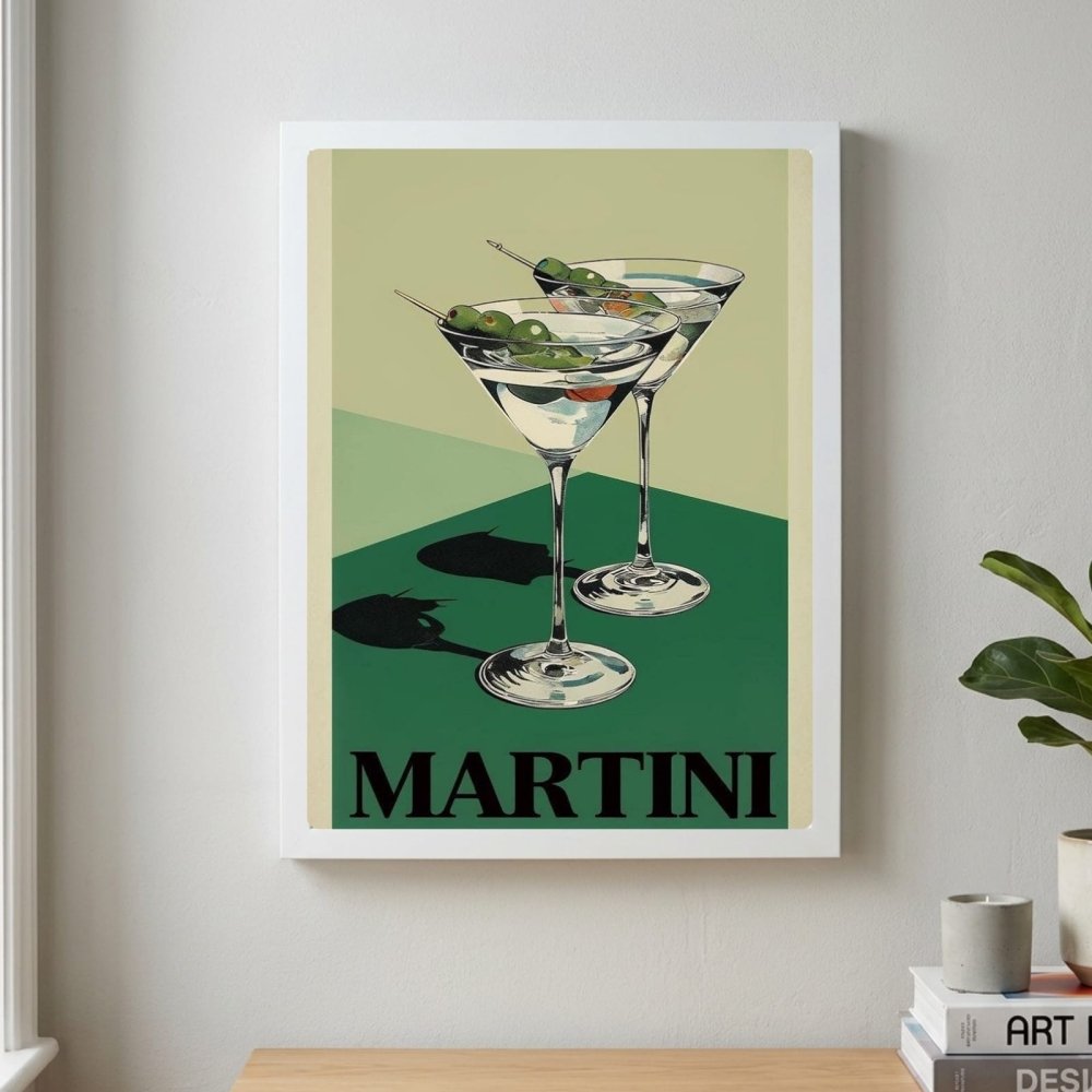 bar and restaurant decoration martini - Vibes Districtbar and restaurant decoration martini poster SilverVibes District