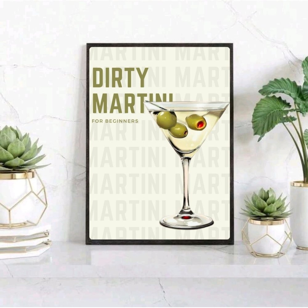 bar and restaurant decoration martini - Vibes Districtbar and restaurant decoration martini poster SilverVibes District