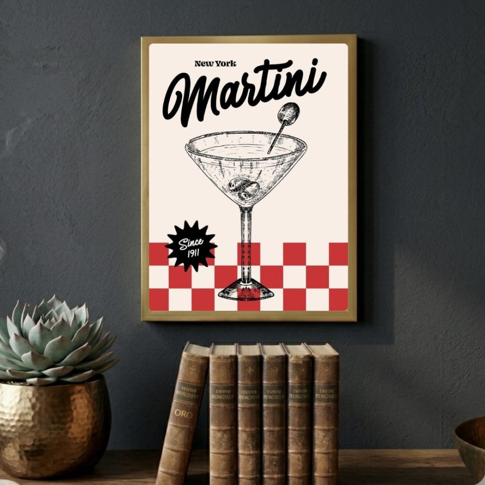 bar and restaurant decoration martini - Vibes Districtbar and restaurant decoration martini poster GoldVibes District