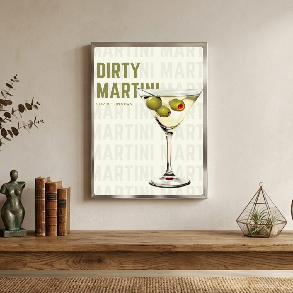 bar and restaurant decoration martini - Vibes Districtbar and restaurant decoration martini poster SilverVibes District