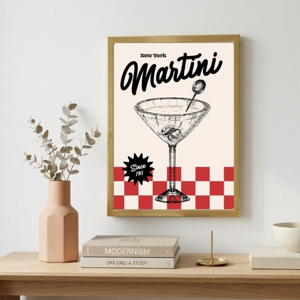 bar and restaurant decoration martini - Vibes Districtbar and restaurant decoration martini poster GoldVibes District